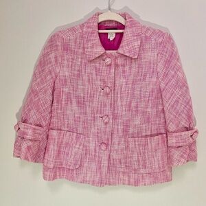 J. Crew Pink Textured Blazer tweed